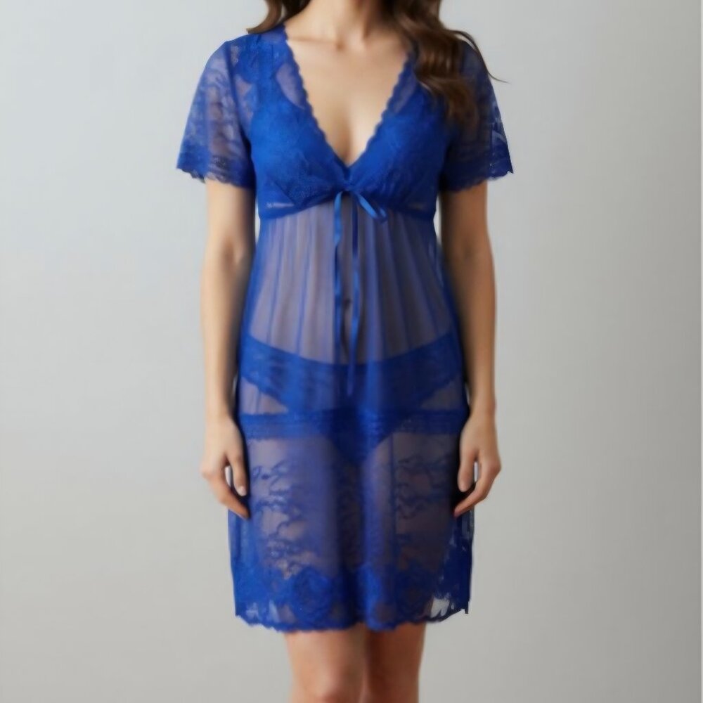 Elegance Blue 2-Piece Mesh Set